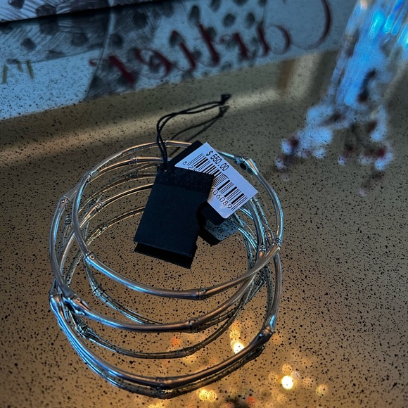 JOHN HARDY Sterling Silver Black Chalcedony Bamboo-Textured Bangle Bracelets - Picture 7 of 9